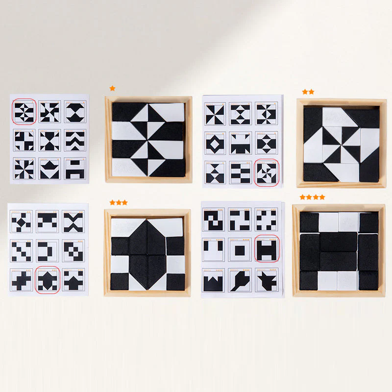 📢📢60 % de réduction !!!🎅Jeu de puzzle éducatif créatif pour enfants en noir et blanc - Image 3