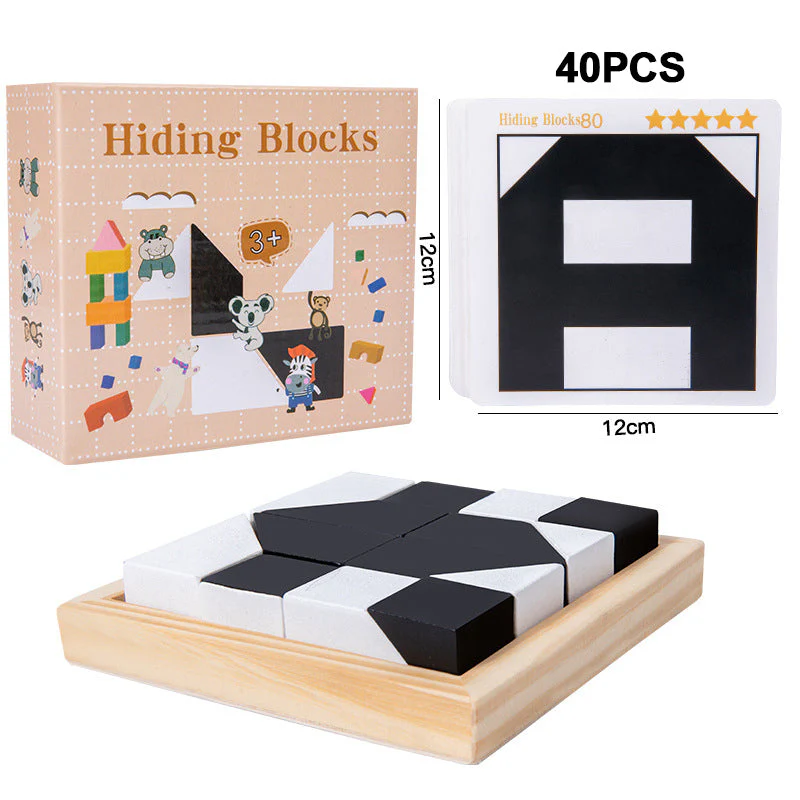 📢📢60 % de réduction !!!🎅Jeu de puzzle éducatif créatif pour enfants en noir et blanc - Image 4