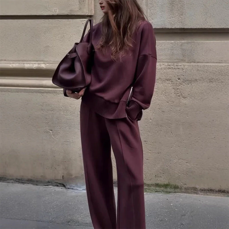 📢📢60 % de réduction !! ⏰Blouse à col montant et pantalon assorti👚👖 - Image 7