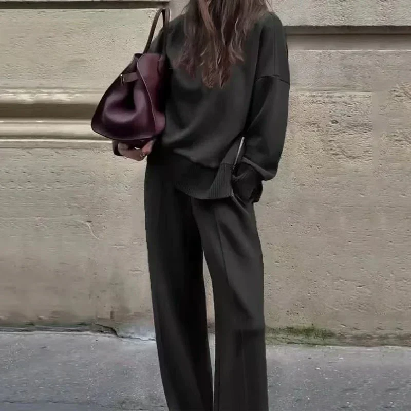 📢📢60 % de réduction !! ⏰Blouse à col montant et pantalon assorti👚👖 - Image 8