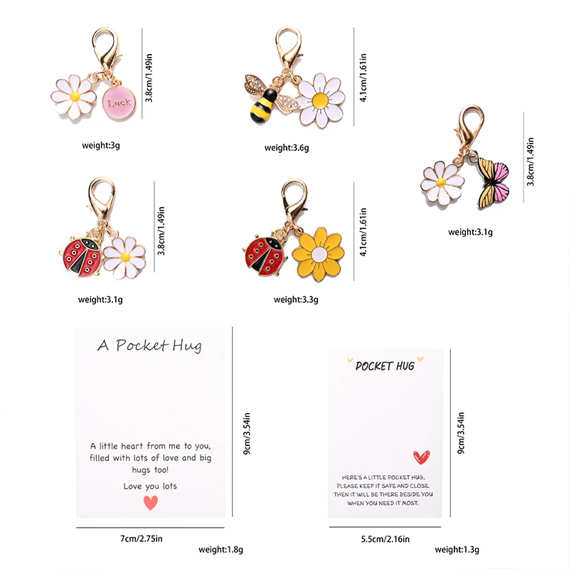 📢📢50% DE RÉDUCTION !!!✨💥Porte-clés et carte Daisy avec insecte mignon - Image 5