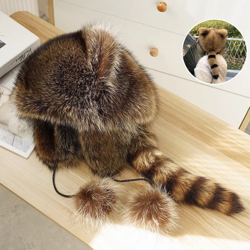 ✨ 50 % DE RÉDUCTION MAINTENANT ! ✨Chapeau en peluche parent-enfant avec fausse queue de raton laveur - Image 10