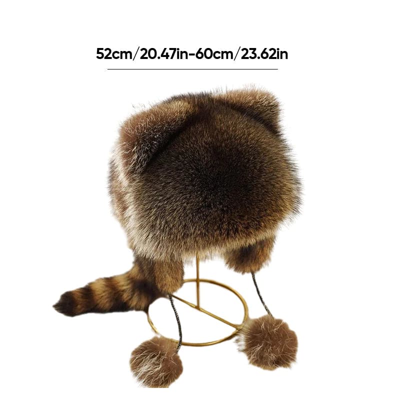 ✨ 50 % DE RÉDUCTION MAINTENANT ! ✨Chapeau en peluche parent-enfant avec fausse queue de raton laveur - Image 11