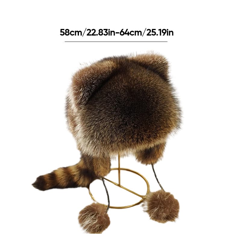 ✨ 50 % DE RÉDUCTION MAINTENANT ! ✨Chapeau en peluche parent-enfant avec fausse queue de raton laveur - Image 12