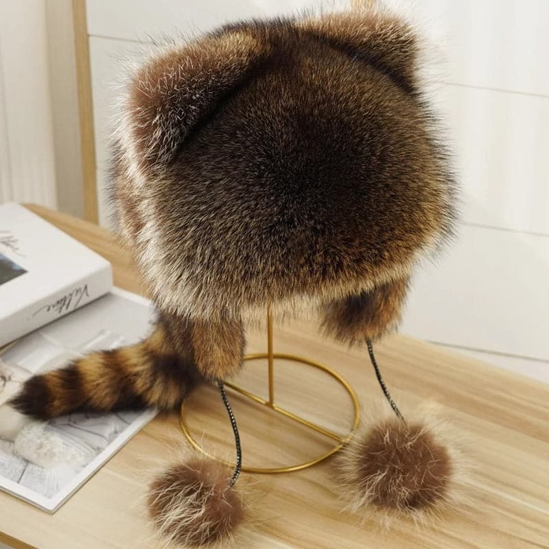 ✨ 50 % DE RÉDUCTION MAINTENANT ! ✨Chapeau en peluche parent-enfant avec fausse queue de raton laveur - Image 4