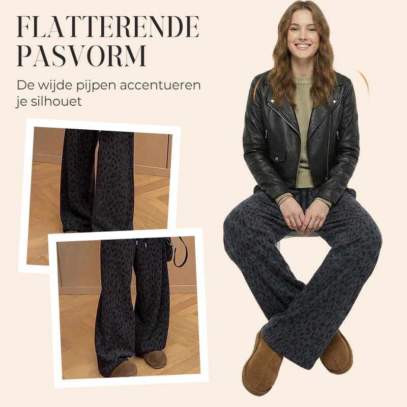 đ 60% DE RĂDUCTION MAINTENANT ! đ Pantalon de SurvĂȘtement Large Ă ImprimĂ© LĂ©opard pour Femme â Coupe Confortable, Tissu Doux & Style Audacieux đ - Image 4