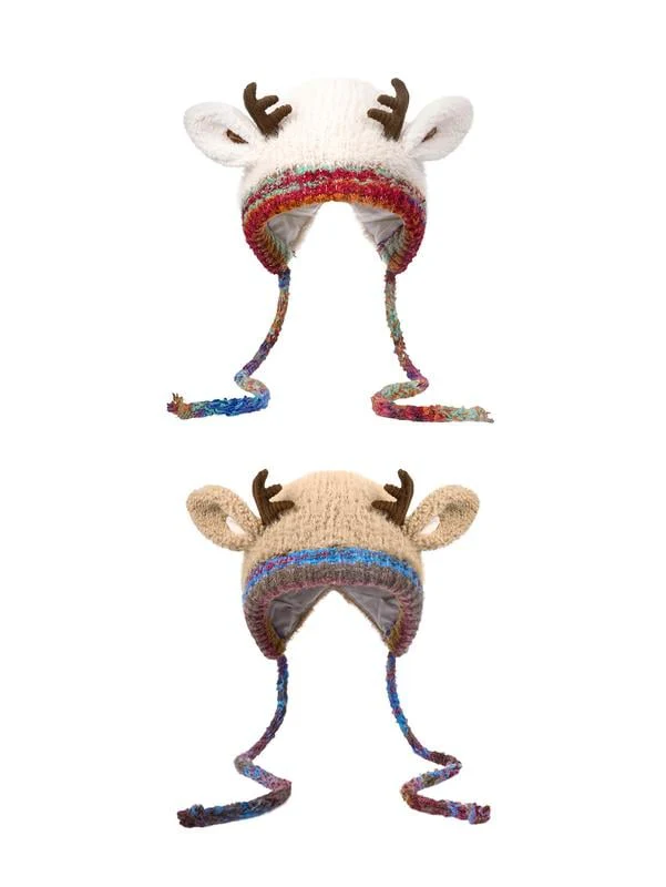 🎁🎄Soldes de Noël 54 % de réduction ! 🦌Bonnet de Noël festif à cornes, design original🧶 - Image 9