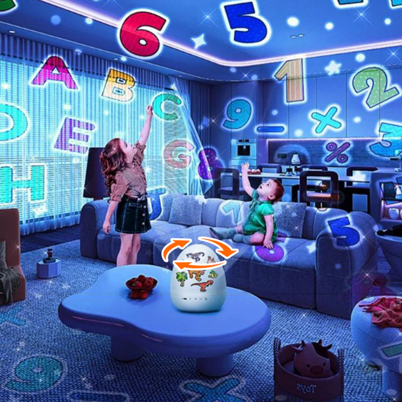 📢📢50 % de réduction !!!🎅Projecteur veilleuse œuf de dinosaure avec musique pour enfants - Image 3
