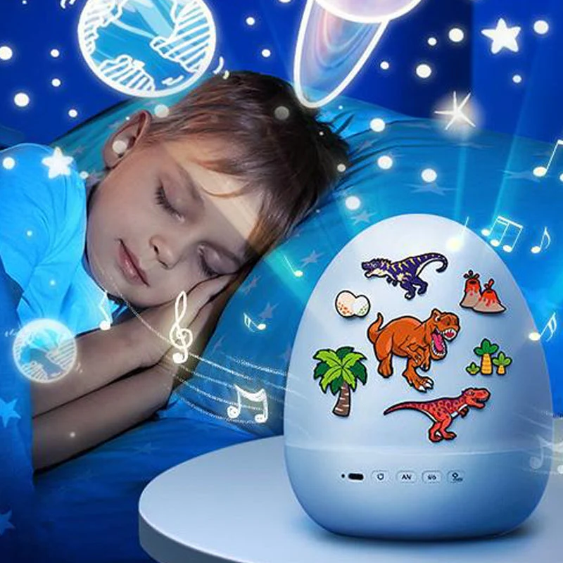 📢📢50 % de réduction !!!🎅Projecteur veilleuse œuf de dinosaure avec musique pour enfants - Image 5