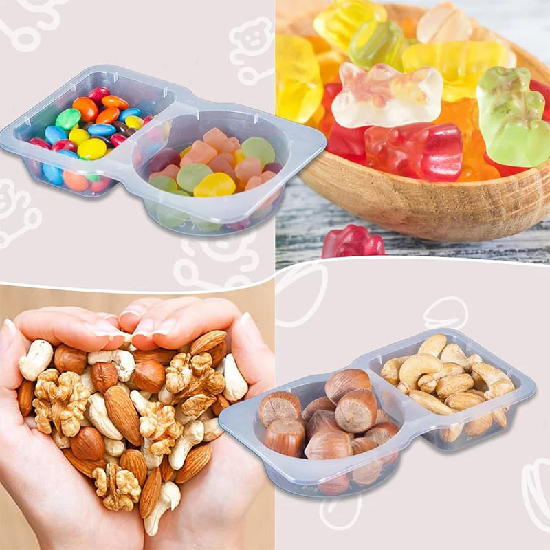 Contenants Réutilisables Alimentaires avec Deux Compartiments - Image 4