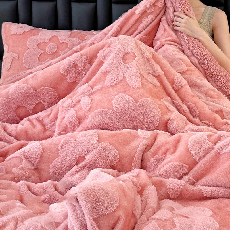 📢📢50 % de réduction !! ⏰Couverture jacquard double épaisseur en peluche - Image 11