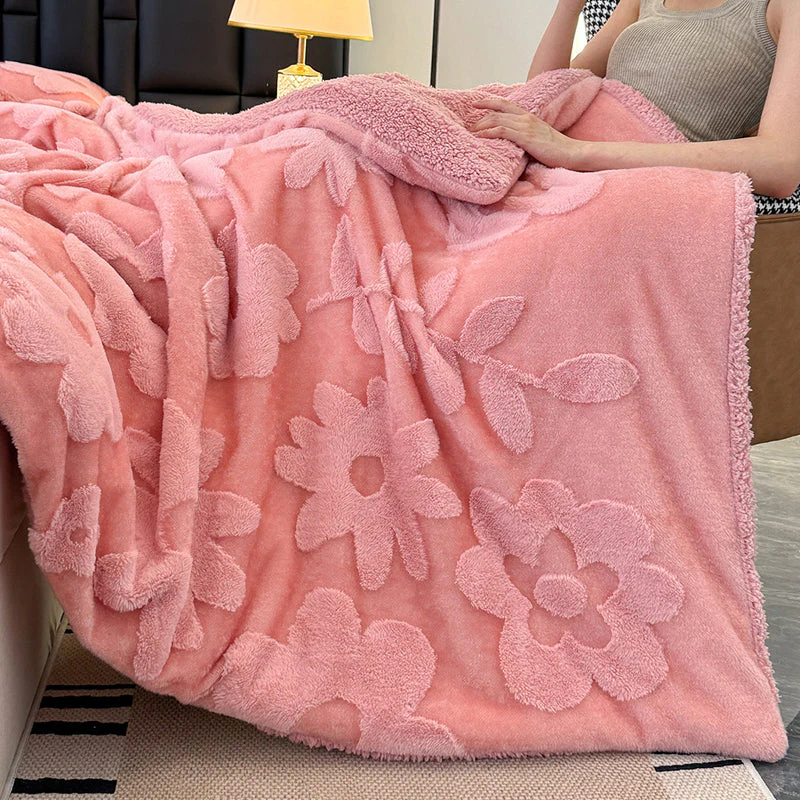 📢📢50 % de réduction !! ⏰Couverture jacquard double épaisseur en peluche - Image 3