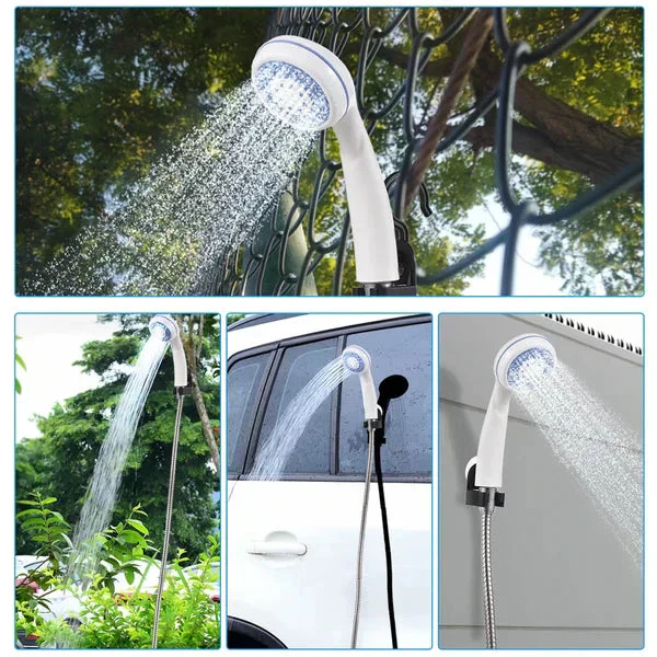 đ61% de rĂ©duction pour une durĂ©e limitĂ©eđżDouche de camping portable Ă dĂ©bit rĂ©glable â Pour un nettoyage facile et pratique Ă l'extĂ©rieur !âš - Image 4