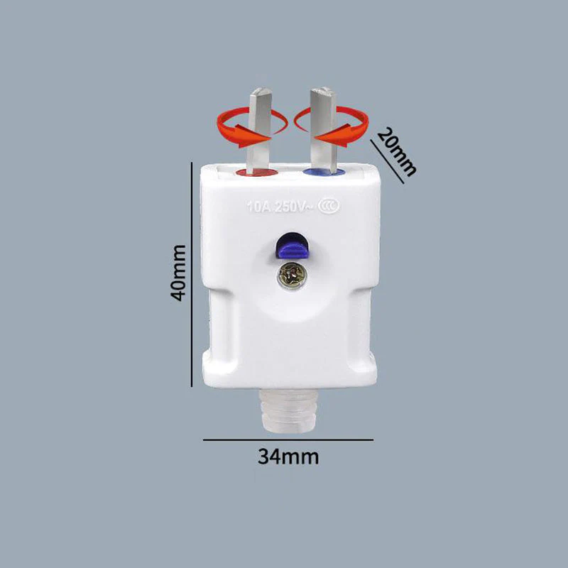 📢📢Achetez-en 1， obtenez-en 1 gratuitement⏰Fiche électrique rotative à deux broches à double mode - Image 11