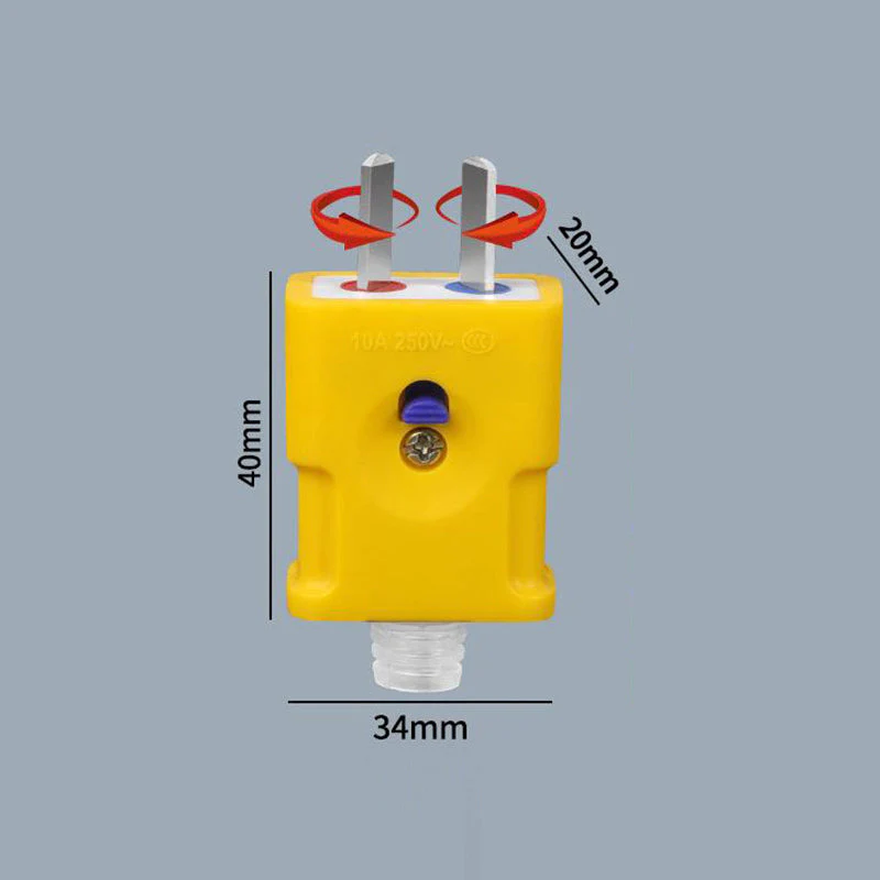 📢📢Achetez-en 1， obtenez-en 1 gratuitement⏰Fiche électrique rotative à deux broches à double mode - Image 12