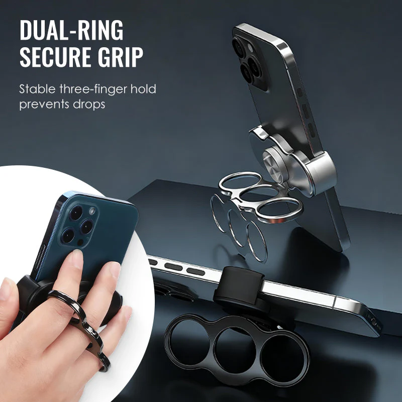 Dual-Ring Three-Finger Back Clip Holder - Image 3