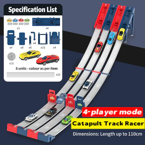 🏎️Que la course commence !⚡Deux fois plus de piste, deux fois plus de plaisir🏆Pas besoin de piles, juste de la vitesse pure ! - ✨【Ensemble de piste de course avec double lanceur de voitures pour enfants】✨ - Image 9