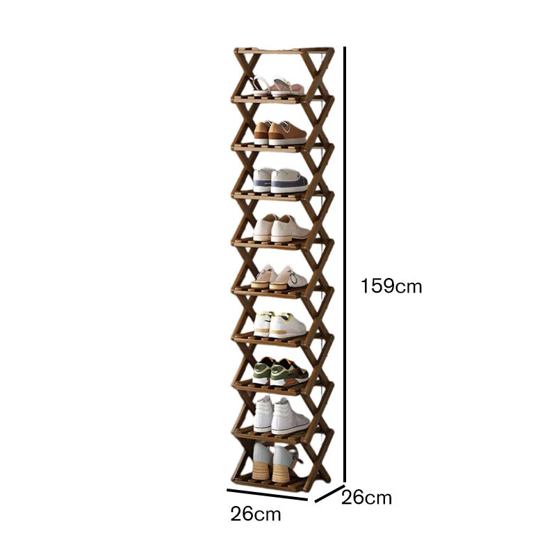 📢📢50 % de réduction !! ⏰Étagère à chaussures pliable et durable en bambou - Image 16