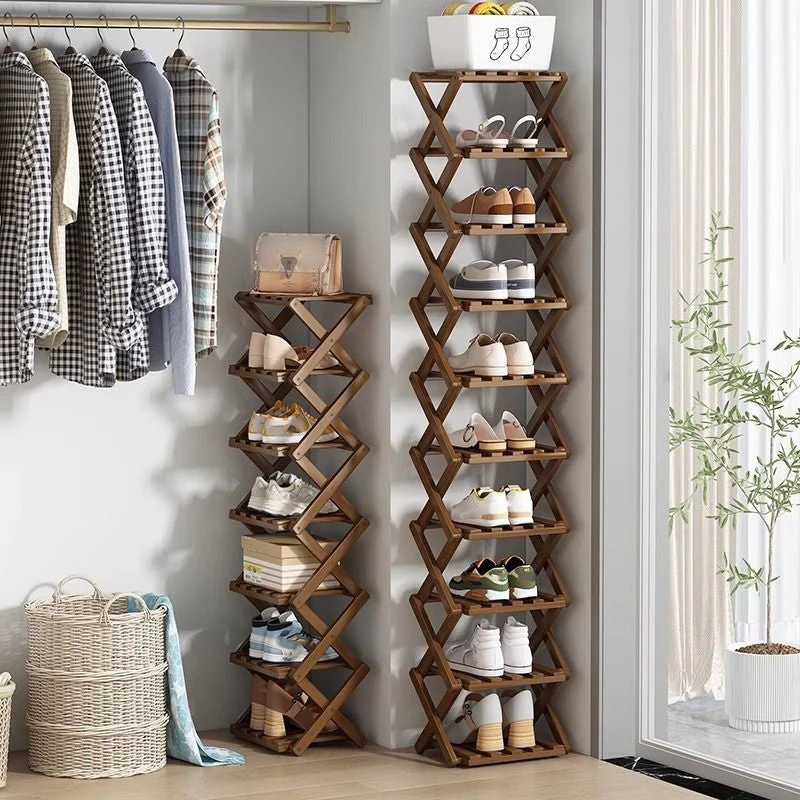 📢📢50 % de réduction !! ⏰Étagère à chaussures pliable et durable en bambou - Image 7