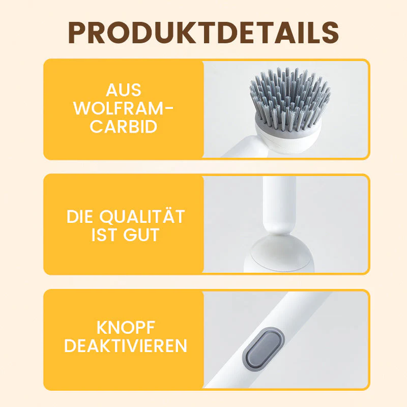 📢📢50 % de réduction !! ⏰Brosse de nettoyage rotative avec long manche pour la vaisselle et les casseroles - Image 9
