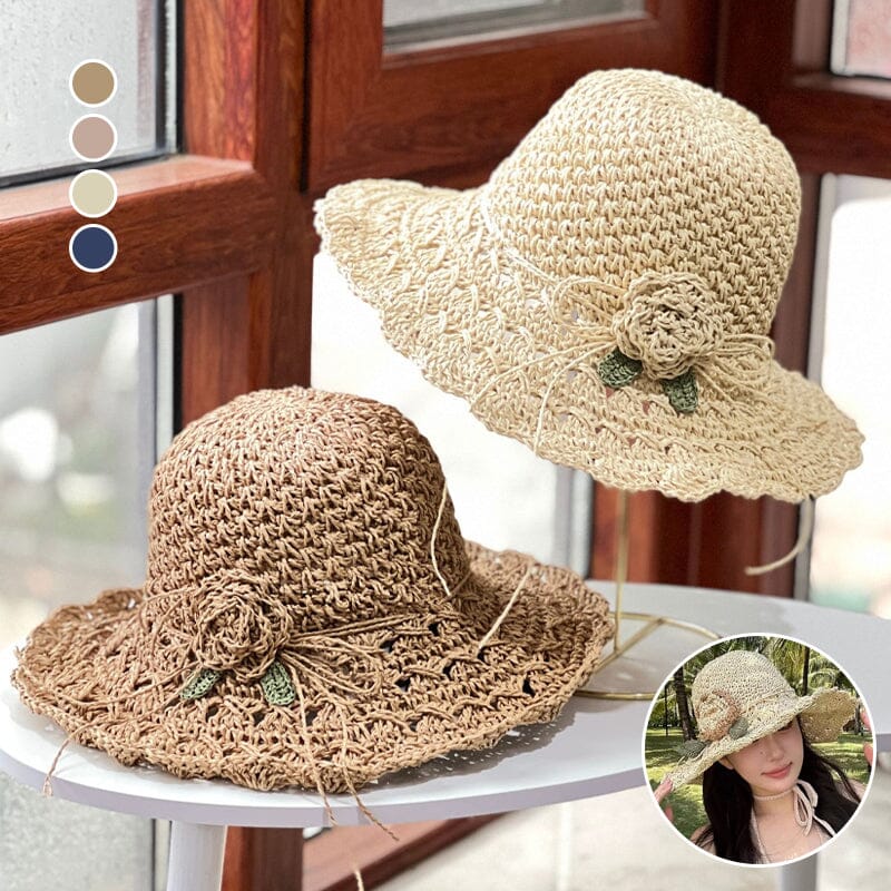 đĂlĂ©gant Chapeau de Paille au Crochet avec DĂ©tail Ă Volantsđ·