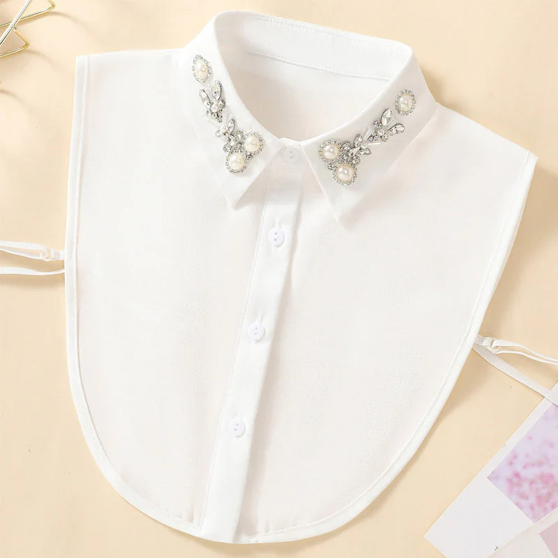 📢📢60 % de réduction !!!✨Élégant faux col en fausses perles et strass - Image 5