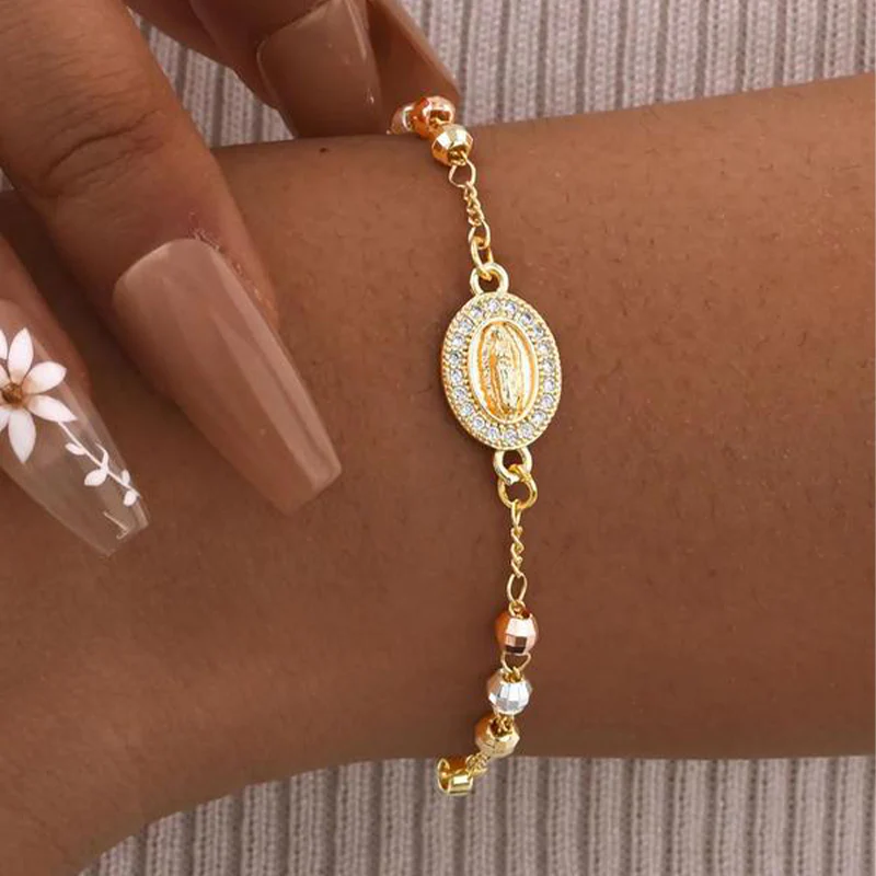 📢📢50 % de réduction !!!✝️Bracelet élégant avec croix en strass - Image 3