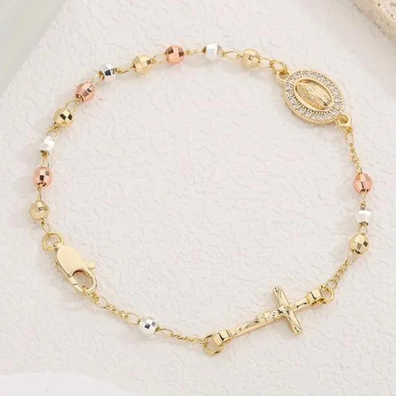 📢📢50 % de réduction !!!✝️Bracelet élégant avec croix en strass - Image 9