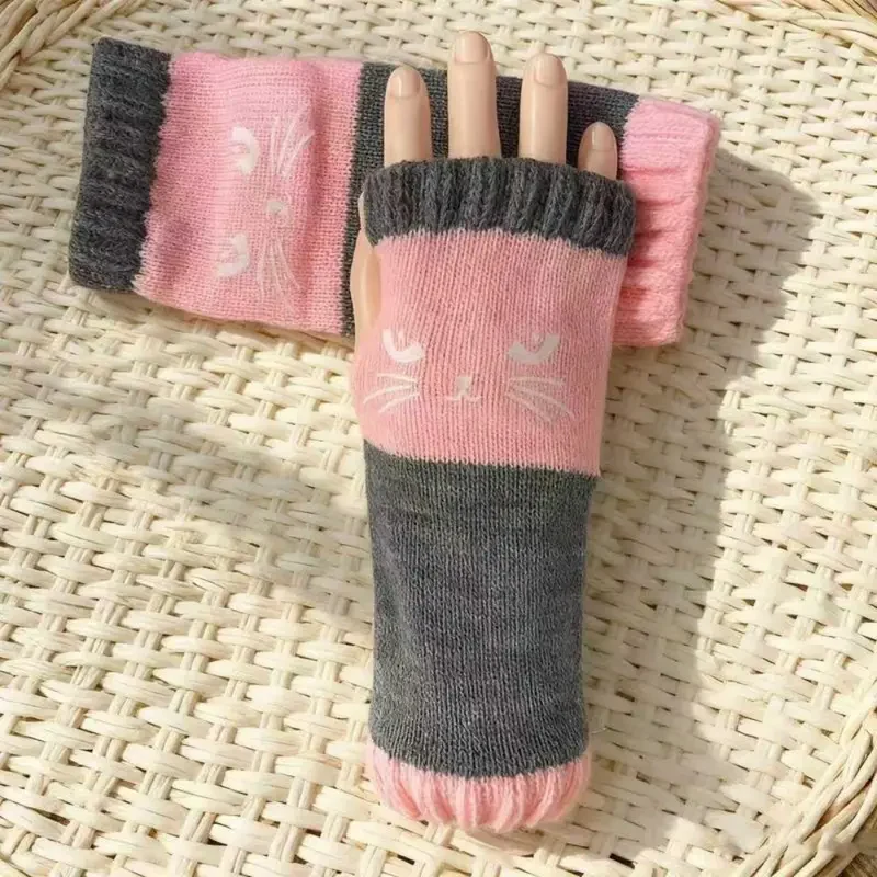🎁 Promotion du dernier jour 49 % DE RÉDUCTION 🐱 Gants tricotés pour femmes avec motif chat — Pour des mains au chaud et des doigts libres 🧶 - Image 13