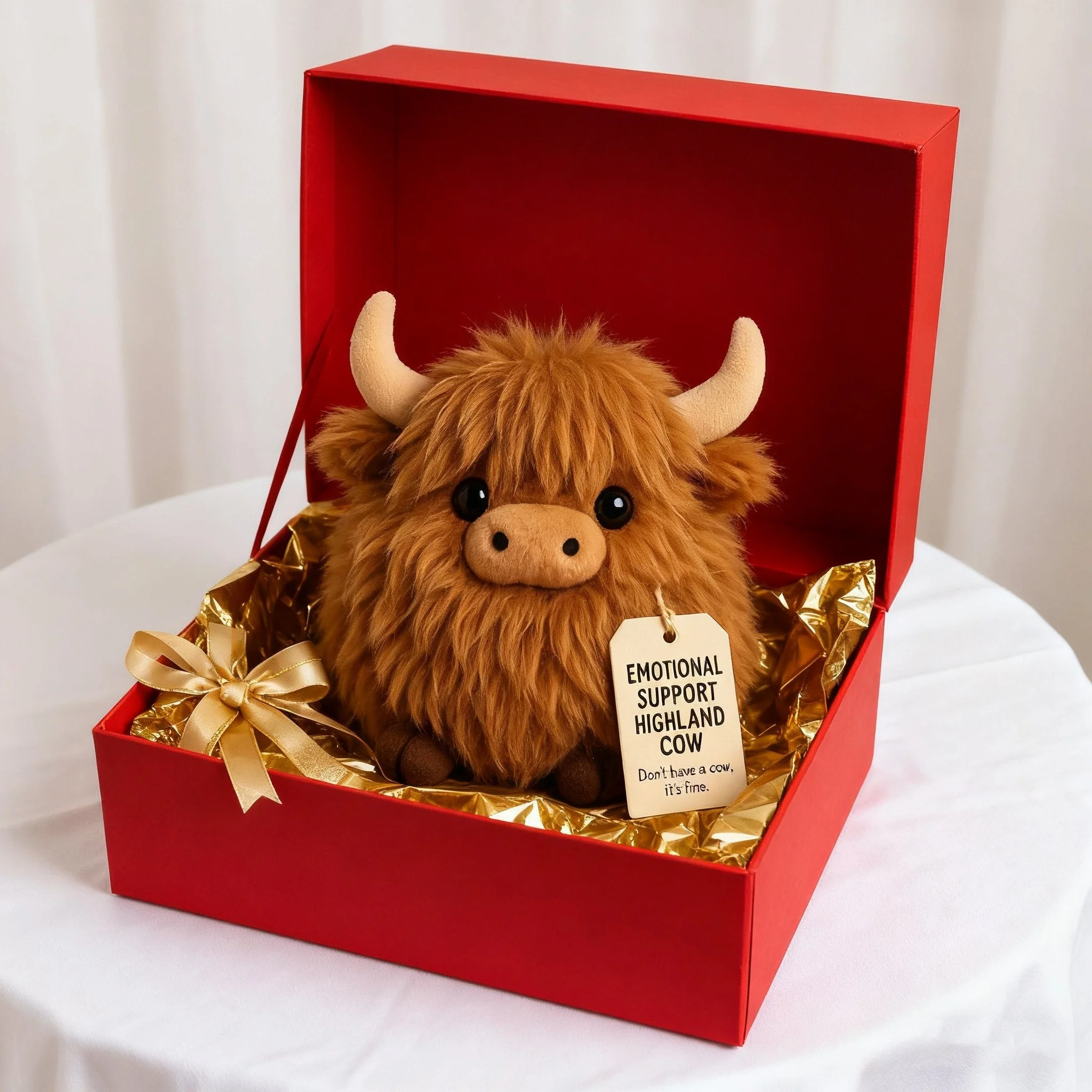 🎅Prévente de Noël 50 % DE RÉDUCTION🎁Peluche vache des Highlands pour soutien émotionnel🎉 - Image 3