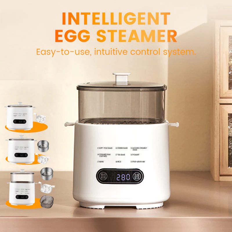 📢55% DE RÉDUCTION ! ✨Ensemble Mini Cuiseur à Œufs Multifonction avec Panneau Tactile Intelligent