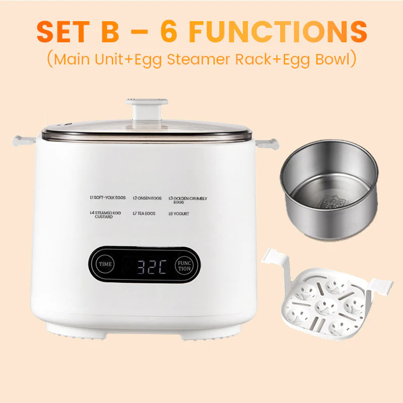 📢55% DE RÉDUCTION ! ✨Ensemble Mini Cuiseur à Œufs Multifonction avec Panneau Tactile Intelligent - Image 12