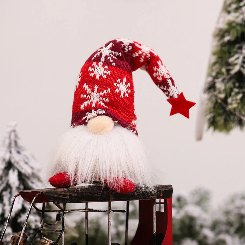 Décoration de Noël à suspendre : guirlande lumineuse avec des gnomes sans visage - Image 16