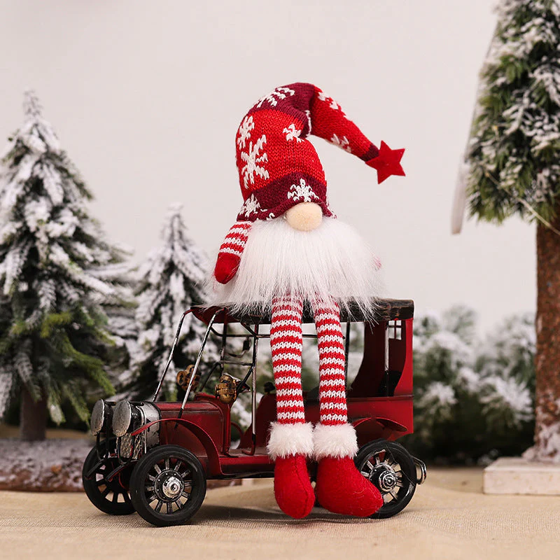 Décoration de Noël à suspendre : guirlande lumineuse avec des gnomes sans visage - Image 3