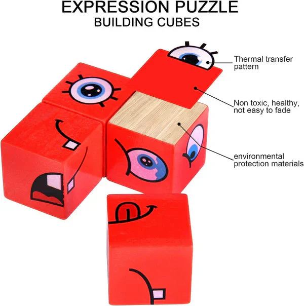 📢📢50% DE RÉDUCTION !!! ✨ Puzzle 5D Changement de Visages - Jeu Familial Interactif, Stimule la Créativité et la Logique des Enfants 👨‍👩‍👧‍👦✨ - Image 4