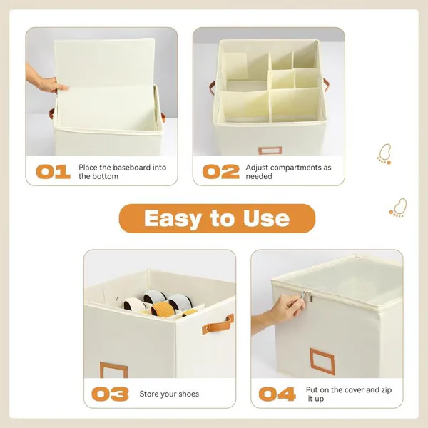 ⏳Limited time 50% off💥Organisateur de chaussures en tissu, boîte de rangement📢📢5 dernières heures : Grande vente⏰⏰ - Image 8