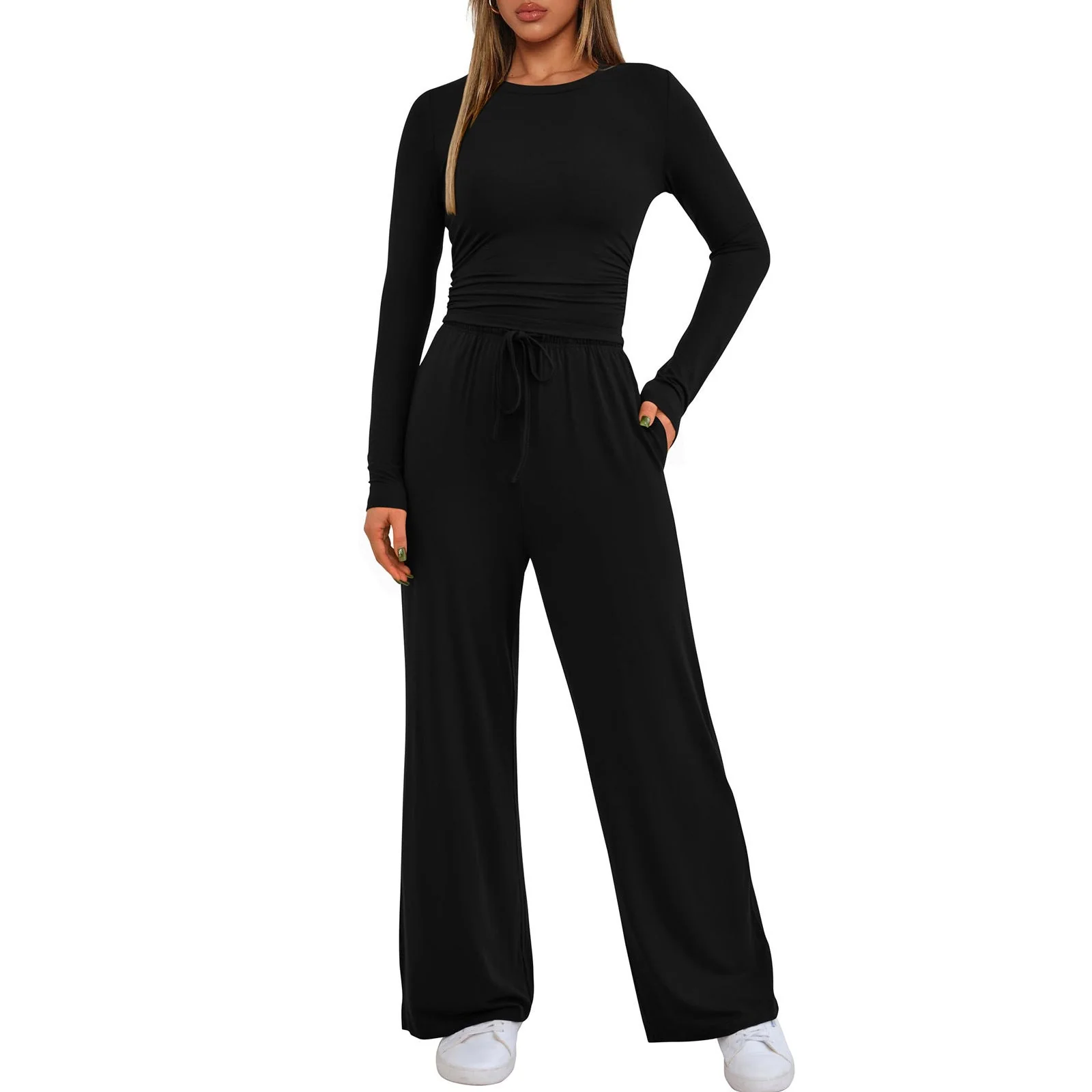 📢📢70% DE RÉDUCTION ! ✨Ensemble pantalon ample à manches longues pour femme 2026 👚 - Image 7