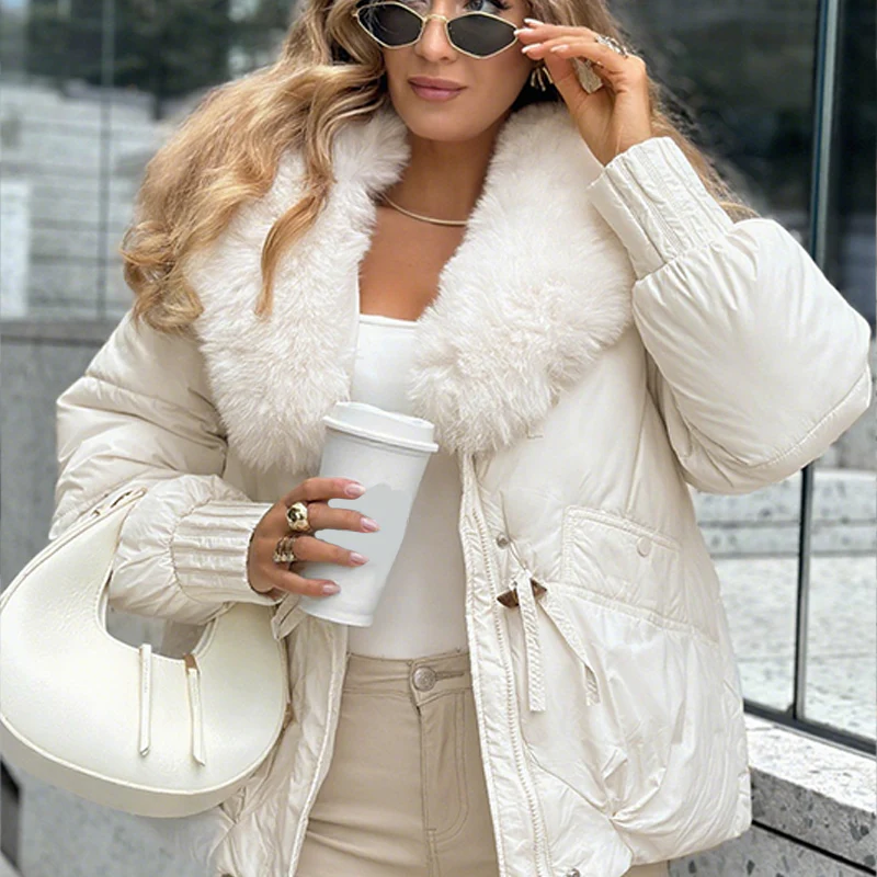 Promotion d'automne🔥60% DE RÉDUCTION ! ✨Manteau matelassé tendance avec col en fausse fourrure - Image 10