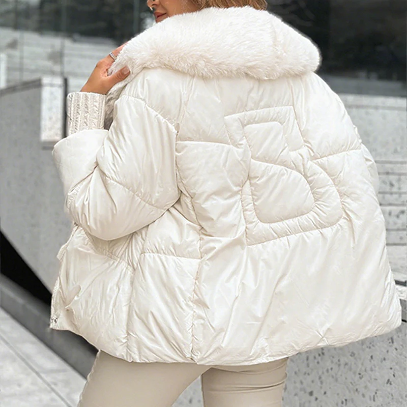 Promotion d'automne🔥60% DE RÉDUCTION ! ✨Manteau matelassé tendance avec col en fausse fourrure - Image 15