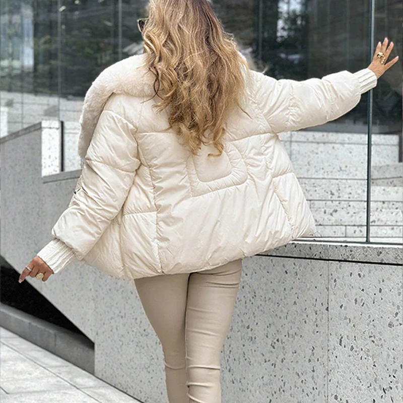 Promotion d'automne🔥60% DE RÉDUCTION ! ✨Manteau matelassé tendance avec col en fausse fourrure - Image 17