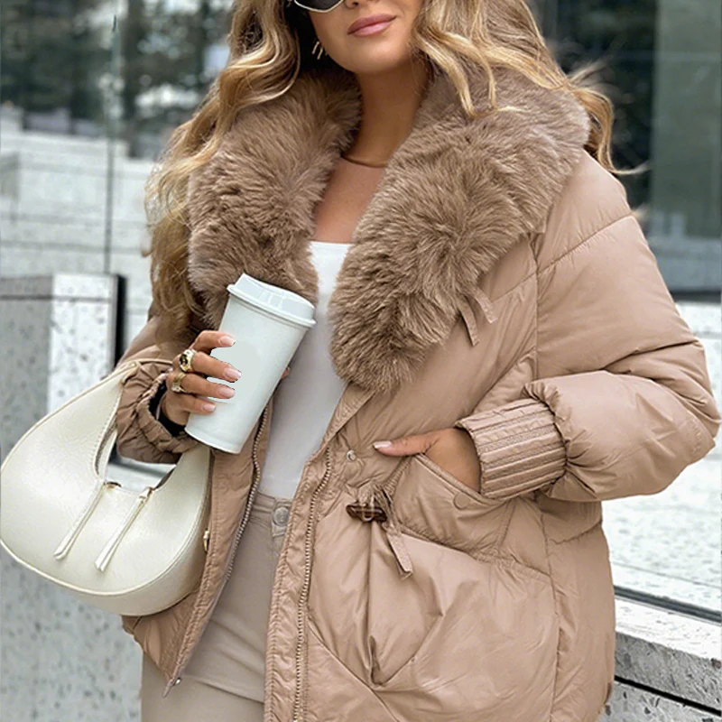 Promotion d'automne🔥60% DE RÉDUCTION ! ✨Manteau matelassé tendance avec col en fausse fourrure - Image 20