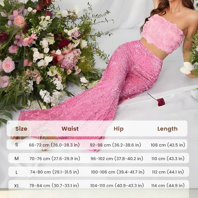 📢📢60 % de réduction !!! 🎅 Pantalon Large à Paillettes pour Femme – Taille Élastique, Brillant & Confortable pour Soirées ✨👖📦 - Image 11