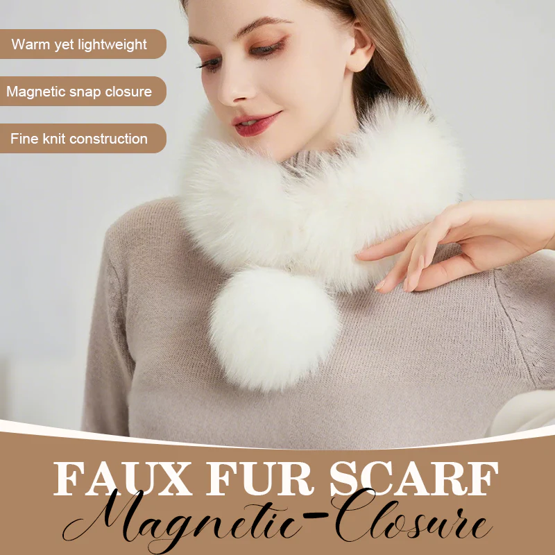 📢📢 50% DE RÉDUCTION! ❄️ Écharpe en Fausse Fourrure avec Fermeture Magnétique – Douce, Chaud et Élégant Design pour l‘Hiver ⛄ - Image 2