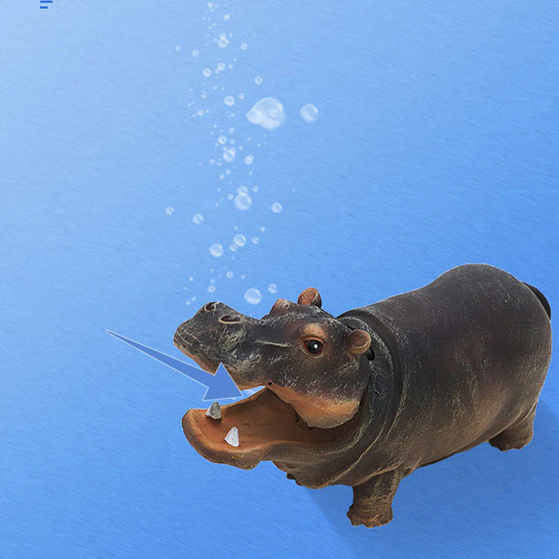 🦛🌿 Décoration de bulle d'hippo de réservoir de poissons 💦 - Image 2
