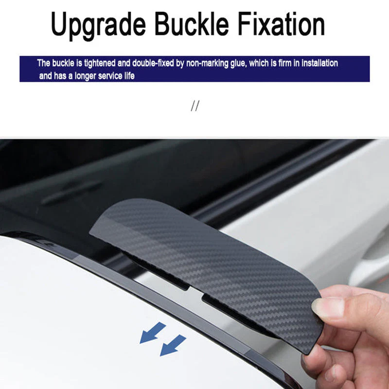🚗 ACHETEZ 1 OFFREZ 1! ✨ Nouveau Pare-Pluie en Fibre de Carbone - Design Ultra-Léger et Résistant avec Fixations Universelles pour Voitures/Motos 🌧️🔧 - Image 7