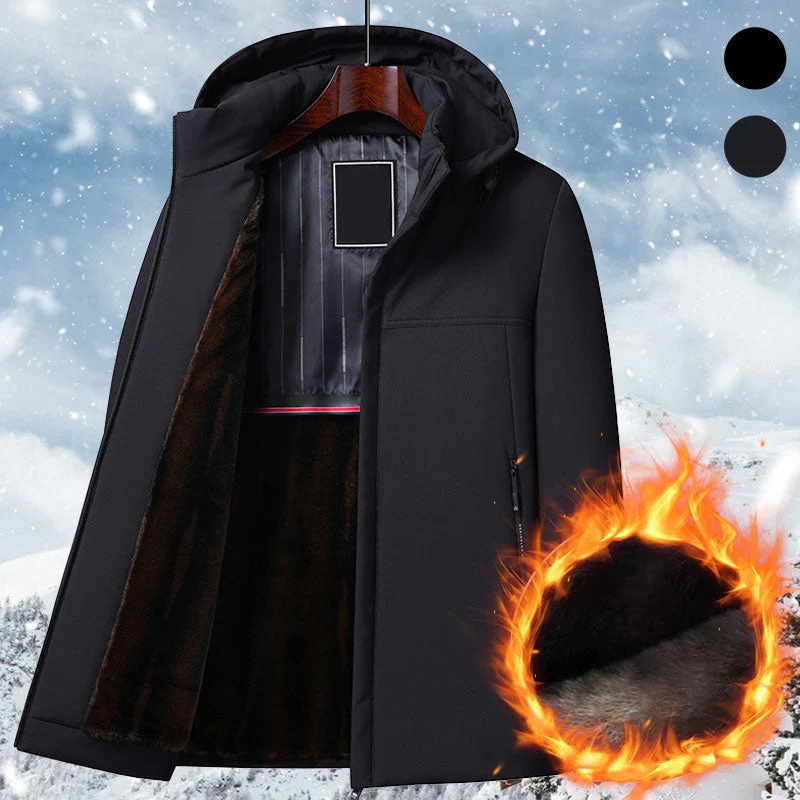 📢📢60 % de réduction !!!🎅Parka thermique épaisse à capuche pour homme