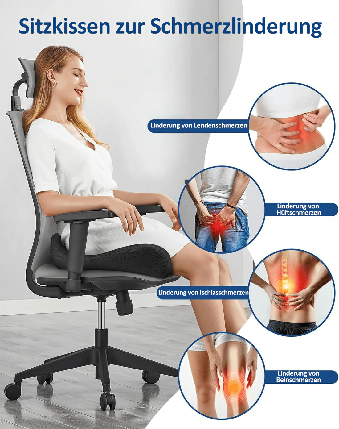 🎁DERNIER JOUR 60 % DE RÉDUCTION🔥Coussin de siège ergonomique en mousse à mémoire de forme