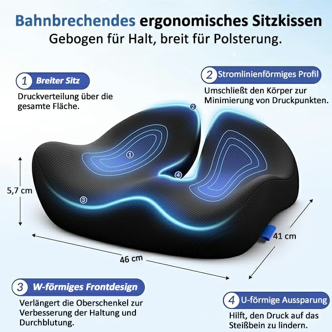 🎁DERNIER JOUR 60 % DE RÉDUCTION🔥Coussin de siège ergonomique en mousse à mémoire de forme - Image 11