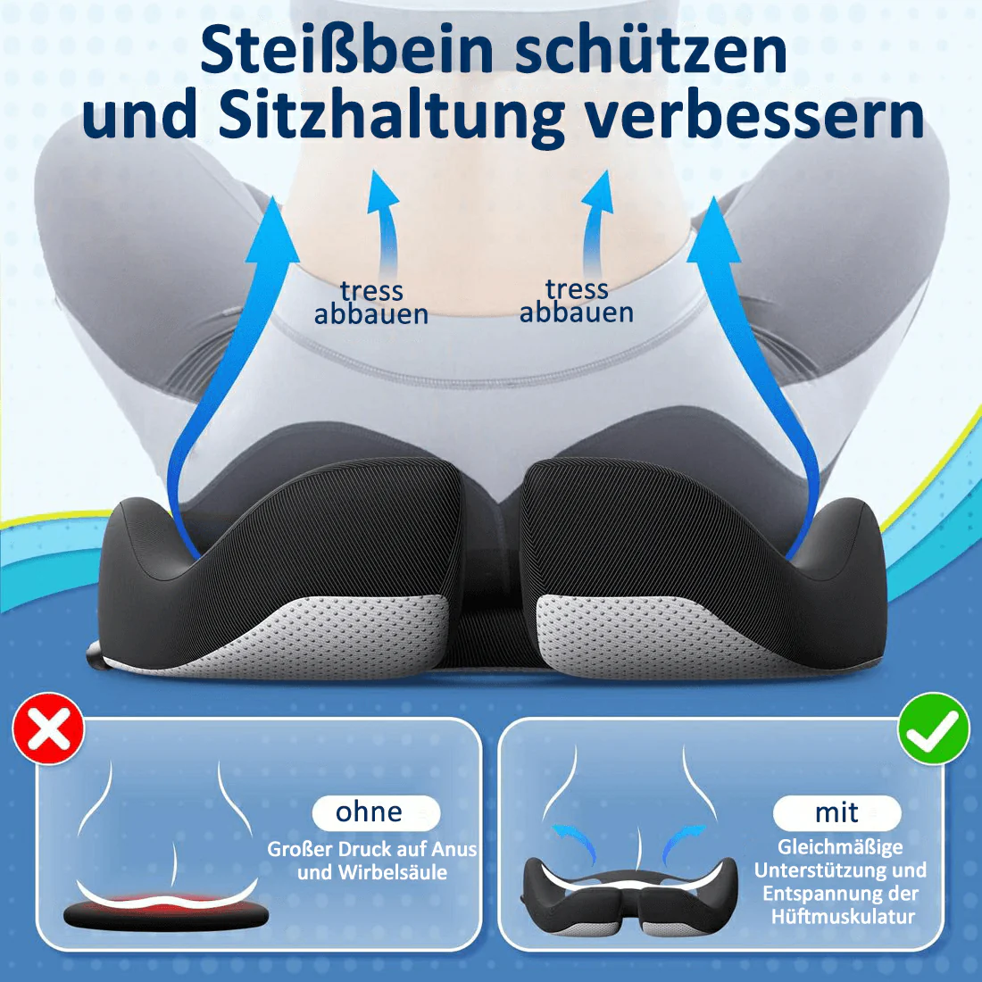 🎁DERNIER JOUR 60 % DE RÉDUCTION🔥Coussin de siège ergonomique en mousse à mémoire de forme - Image 6