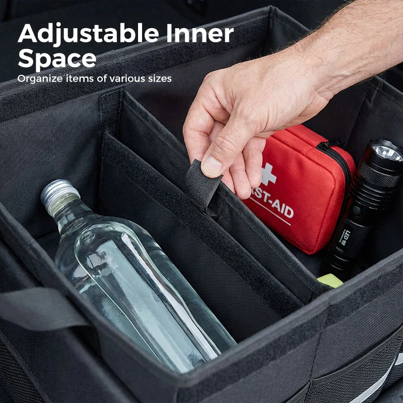 📢📢50 % de réduction !! ⏰Organisateur de rangement pliable pour coffre de voiture avec couvercle - Image 3